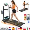 ramypoket Tapis Roulant Pieghevole con Inclinazione del 15%, Tapis Roulant Silenzioso 2.5Hp, Tapis Roulant 12Km/H, App e LED, Walking Pad per Ufficio Max 150kg