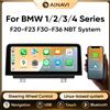 Ainavi Autoradio AINAVI per BMW Serie 1 2 3 4 F20 F21 F22 F30 F31 F33 F34 F36 NBT con Android Auto Wireless, Carplay, Bluetooth, Schermo da 10.25 Pollici, Lettore Multimediale per Auto, Sistemi Intelligenti