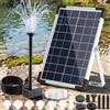 NONE Pompa Solare per Laghetto, Fontana Solare, Fontana Fai-da-Te, con Tubo dell'Acqua da 1M, 9 Ugelli, Cavo da 3,25M, per Piccoli Laghetti, Cascate, Vasi da Fiori