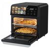 Friggitrice ad Aria da 10L 1800W, Senza Olio 360 ° Friggitrice ad Aria Calda, Touch Screen, 11 Programmi, 80-200 ° Cucina Multifunzione Sana per Pizza, Pollo, Patatine Fritte