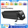 Aleaivy Batteria al Litio Ricaricabile Silver Fish 36V 48V 15Ah 20Ah 25Ah per Bicicletta Elettrica con Motore 250W 350W 500W 750W 800W 1000W, BMS Integrato e Caricabatterie, Disponibile in Stock UE