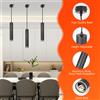 CHENBEN Lampada a Sospensione LED GU10 a 3 Colori, Lampadario da Soffitto 110V 220V con Lampadina Sostituibile per Cucina e Soggiorno, Lampada Cilindrica Decorativa