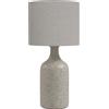 HOMCOM Lampada da tavolo con base in ceramica e paralume in lino, 22x22x45 cm, sabbia e beige | Aosom Italy
