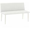 HOMCOM Sedia da pranzo senza braccioli in tessuto effetto lino con gambe in metallo, beige | Aosom Italy