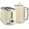HOMCOM Set Bollitore 1,7 L e Tostapane con Display LED e Mantenimento Calore, Crema | Aosom Italy