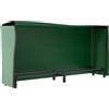 Outsunny Portalegna Regolabile da 0,6 m³ con Telo Impermeabile, 200x36x99 cm, Nero e Verde Scuro | Aosom Italy
