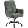 HOMCOM Sedia da Ufficio Ergonomica con Altezza Regolabile e Funzione Oscillante, Verde Scuro | Aosom Italy