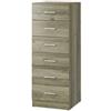 HOMCOM Cassettiera Moderna a 6 Cassetti per Camera, 40x40x110 cm, Grigio | Aosom Italy