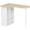 HOMCOM Scrivania per Computer con 6 Scomparti e 4 Ripiani Regolabili, 100x59 cm, Rovere | Aosom Italy