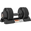 SPORTNOW Pesi Regolabili con Porta Manubri e Impugnatura Antiscivolo, 33x16x16 cm, Nero | Aosom Italy