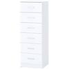 HOMCOM Cassettiera Alta a 6 Cassetti con Sistema Antiribaltamento, 40x40x110 cm, Bianco | Aosom Italy