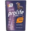 Prolife Sterilised Mini Sensitive con Anatra e Riso Cibo Umido per Cani Sterilizzati - 10x100 gr