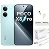 XIAOMI Smartphone XIAOMI POCO X8 Pro 5G, 12GB di RAM, 512GB di memoria, colore verde, batteria da 6500mAh, display a 120Hz, con caricabatterie da 120W e cuffie