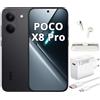 XIAOMI Smartphone XIAOMI POCO X8 Pro 5G, 12GB di RAM, 512GB di memoria, colore nero, batteria da 6500mAh, display a 120Hz, incluso caricabatterie da 120W e cuffie