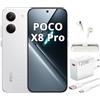 XIAOMI Smartphone XIAOMI POCO X8 Pro 5G, 12GB di RAM, 512GB di memoria, colore bianco, batteria da 6500mAh, display a 120Hz, incluso caricabatterie da 120W e cuffie