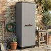 Dmora Armadio Portascope Stilo, 3 Ripiani Regolabili, Grigio Scuro/Nero, 68 x 39 x 173 H cm