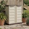 Dmora Armadio da Esterno Courtrai 39x70x85.5h cm Beige un Ripiano 2 Ante, Mobile da Giardino 2 Vani Made in Italy