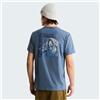 The North Face T-Shirt Half Dome Photo Regular Graphic Granite Grey da Uomo