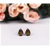 925 Sterling Silver Naturale Fumoso Quarzo Pera Pietra 925 Sterling Silver Donna Design Orecchini