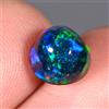 Opale Nero Etiopico Cabochon Tondo 5x5MM AAA Multi Fuoco 1 Pietra