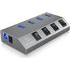 Icybox Hub usb IcyBox USB 5V 20W IB-HUB1405 di ricarica 4 porte (g) [IB-HUB1405]