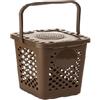 Ecoplast | Ecoplus 7 LT - Pattumiera Marrone Forata per Umido - Mastello Ventilato Antiodore da 7 Litri per Cucina, Bagno e Ufficio - Cestino Salvaspazio in Plastica Resistente - Made in Italy