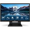 Philips 24in TOUCH screen monitor, 10 punti touch, Projected capacitive technology, IPS, IP 54, palm rejection, vga, dvi, displa