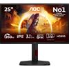 AOC Monitor AOC 25G4ZR - 24,5", 1080p (FHD) 1920x1080 Fast IPS, 260Hz (OC, Native 240Hz), 1ms GtG, 0,03ms MPRT, Adaptive Sync, G-Sync