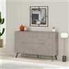 Dmora - Credenza Chiron, Buffet da Soggiorno, Madia da Salotto, Dispensa da Cucina, 123x35 h62 cm, Beige