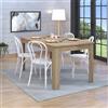 Dmora Tavolo Allungabile Sanda 160x91x77h cm Marrone Rovere Nodi 8 Posti Allungabile
