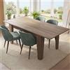 Dmora Tavolo da cucina Allungabile Bali in Legno, Estensibile 6-8 Persone con prolunga centrale, Stile moderno per salotto, 140/200h78 cm Noce