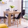 Dmora Tavolo Fisso Sakura 80x80x75h cm Marrone 4 Posti Forma Rettangolare, Materiale Piano in Legno Nobilitato