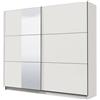Dmora Guardaroba Grande Kashimi 237x210h cm Bianco Opaco Appendiabiti 8 Ripiani, Armadio Camera da Letto Apertura Scorrevole
