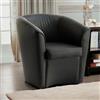 Dmora Talamo Italia - Poltrona Annaluna, Poltrona da salotto, 100% Made in Italy, Poltroncina relax in ecopelle, Cm 70x60h74, Nero
