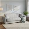 Dmora Divano Letto 3 Posti Lazaro 225x83 cm Grigio Chiaro Contenitore di Apertura Click-clack, Lavabile