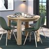 Dmora Tavolo Fisso Sakochi 107x107x77h cm Marrone Rovere Nodi 4 Posti Forma Rotondo, Materiale Piano in Legno Nobilitato