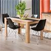 Dmora Tavolo Fisso Sakoki 135x81x75h cm Marrone Rovere 6 Posti Forma Rettangolare, Colore Struttura Nero