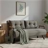 Dmora - Divano Letto 2 posti Merak, Sofà trasformabile, Divanetto per Ospiti, Poltrona Letto, 133x78 h78 cm, Grigio Scuro