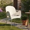 Dmora Sedia da Esterno Savocan Beige una Sedia Impilabile, Braccioli Made in Italy