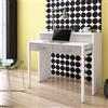 Dmora Scrivania Tonga 99x37x87h cm Bianco Cemento Modulabile 2 Cassetti, un Vano