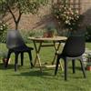 Dmora Sedia da Esterno Barletta Nero Antracite 2 Sedie Peso Supportato 120 kg, Sfumatura Colore Seduta Antracite Made in Italy