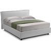 Dmora Letto Alla Francese Tonia Bianco Sfoderabile Contenitore, Dimensione Materasso 120x200 cm Made in Italy