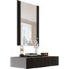 Dmora Consolle Premolo 41.6x80x97h cm Nero Specchio Incluso un Ripiano, un Vano