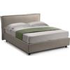 Dmora Letto Alla Francese Tonia Grigio Tortora Sfoderabile Contenitore, Dimensione Materasso 120x200 cm Made in Italy