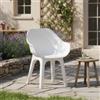 Dmora Sedia da Esterno Marsala Bianco Una Sedia Braccioli, Peso Supportato 120 kg Made in Italy