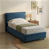 Dmora Letto Singolo Seconda blu Sfoderabile Contenitore, Dimensione Materasso 80x200 cm Made in Italy
