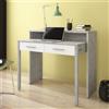 Dmora Scrivania Tonga 99x37x87h cm Grigio Modulabile 2 Cassetti, un Vano