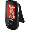 D-JIX Djix - Lettore MP4 - C100 - Memoria interna 4GB - Supporto scheda SD fino a 32GB - Bluetooth - Microfono integrato con funzione dittafono - Lettore eBook (TXT) - Schermo TFT da 1,8''