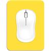 Dapesuom Tappetino per mouse piccolo, 15,2 x 20,3 cm, con base in gomma antiscivolo, mini tappetino per mouse impermeabile per donne, uomini, mouse wireless portatili, casa, viaggi, colore giallo