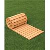 VEVOR Sentiero da Giardino in Legno 3,65 m x 55,88 cm Sentiero da Giardino Dritto Antiscivolo Srotolabile, per Esterni in Cedro con Collegamento in Fune Metallica Pietre per Pavimentazioni da Giardino